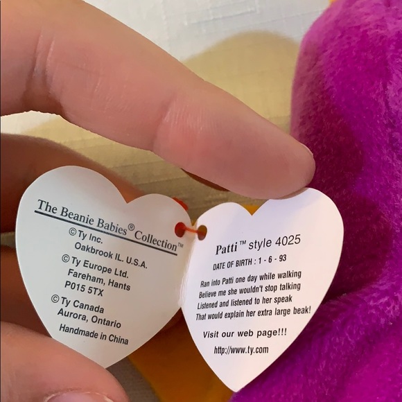 RARE! PATTI THE PLATYPUS BEANIE BABIE - Picture 6 of 7